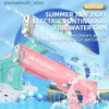 Sand Play Water Fun New Electric Water Gun Helt automatisk sug och högteknologisk Burst Water Gun Beach Outdoor Water Battle Toy Q240413