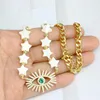 Pendant Necklaces 5 Pieces Symmetrical Star Link Cuba Chain Necklace Turkish Eyes Fashion Jewelry 20143