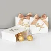 Enveloppe cadeau 60pcs Boîte de bonbons de remerciement avec petit sac pour le ruban pour Noël / mariage / baby shower / anniversaire Party Packing Decor