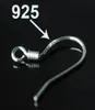 HOT SALE 925 Sterling Silver Earring Fynd Fish Hooks Smycken DIY Ear Hook Fit örhängen för smycken Making Bulk Bulk Lots4606063