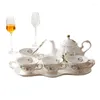 Teaware sets Europese stijl landelijk Creative Fresh Coffee Afternoon Tea El en Club Bone Porselein high-end set met lade