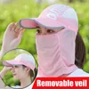 Bérets Protection du cou pour les hommes écharpe en soie UV Cap