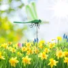 Decorações de jardim 3 PCs Decoração ao ar livre Simulação Dragonfly Clipe Store de três peças estátua de estátua em iscas realistas