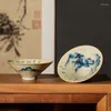 Tee Tassen handbemalte Landschaft Chinesische Keramik Keramik Eröffnung Tasse Set Teerschüssel für Zeremonie Teetasse