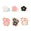 Pins, Brooches Pink Flower Enamel Pin For Women Fashion Dress Coat Shirt Demin Metal Brooch Pins Badges Promotion Gift Drop Delivery Dhs8B