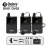 Mikrofonlar Debra DV01 DV02 Çift Kanallar UHF Kablosuz Lavalier Mikrofon DSLR Kamera Akıllı Telefon Canlı Kayıt için 50m izleme