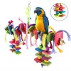 Andere Vogelversorgungen Papageien kauen Spielzeug mehrfarbige Holzbaumwäsche