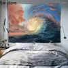 Tapisseries Night Scene Starry Sky Tapestry Home Decoration Chadow Dormitory Room Aesthetics Wall suspendu art