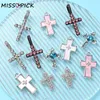 Charms 2/PCS Antique Multicolor Fashion Cross inlaid Rhinestone Hängen för DIY örhängen halsbandsarmband prydnadstillbehör