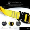 Carabiners Aerial Work Safety Harness Lanyard On Back Fall Protection Belt Electrician Construction Climb A Mountain Outdoor Drop Deli Otgkj