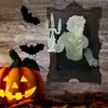 Dekoracyjne figurki duch w lustrzanej ścianie Płytki żywiczne Luminous Ornament Halloween Horror PO Dekoracja rekwizytów ramy