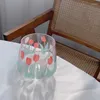 Wine Glasses 390ML Japan And South Korea Ins Hand-painted Tulip Flower Glass Cup Household Heat-resistant Drinking Big Belly Mousse