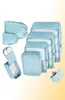 8st Travel Home Clothes Quilt Filt förvaringsväska Set Shoes Partition Tidy Organizer Garderob Fitcase Pouch Packing Cube Bags4355778