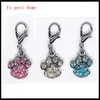 Dog Apparel 200pcs Fashion Tags Pet Pendant Collar Rhinestone Cute Charms With Hooks Decoration Accessories