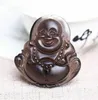 Natural Ice Obsidian Obsidian Pendant Maitreya Buddha Buddha Buddha Belly Ride di fronte agli uomini e alle donne amanti del pendente7432764