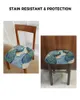 Couvre-chaise Couvre la fleur de paon Hortensia Retro Silat Cushion Stretch Dining 2pcs Cover Covers pour Home El Banquet Living Room