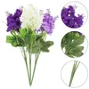 Decorative Flowers 3 Pcs Hyacinth Lavender Festival Artificial DIY Arrangement Decor Household