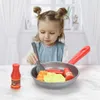 8pcs أطفال المطبخ المطبخ ألعاب المحاكاة مجموعة أدوات الطهي مجموعة التظاهر Play Pot Steak Vegetable Bread Dog Homelette Gift 240407