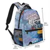 Sac à dos occasionnel Femmes simples pour un sac d'épaule de voyage pour adolescents aquarelle