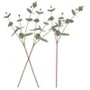 Decorative Flowers 3 Pcs Wedding Decorations Artificial Green Plants Eucalyptus Leaf Home Decors Party Fake Leaves Faux Stems