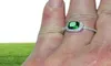 Gran promoción 3CT real 925 Elemento de anillo de plata Diamond Emerald Gemstone Anillos para mujeres Joyería de compromiso de boda entera 2164997