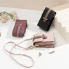 Bag Women Fashion Wild Crossbody Square Flap Messenger Ladies Mini Handbag Matte Leather Shoulder Female Clover Pattern