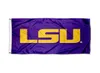 Ina State LSU Tigers Bandeira roxa Frete grátis 150x90cm Impressão Polyester M Club Sports M Bandeira com Brass Grommets8589410