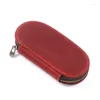 Sacchetti cosmetici Crazy Horse Multifunction Pen Case Ovale Zipping Portable School Office di cartoleria Forniture