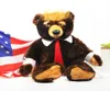 60 см. Дональд Трамп Медвежьи плюшевые игрушки Cool USA Президент Медведь с флагами милые животные куклы медведь Трамп плюшевые фаршированные игрушки детские подарки LJ207169134
