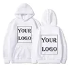 Mens Hoodies Custom Hoodie Sweatshirts Men Diy Design Your Fleece Hooded Clothes Women Harajuku Outerwear Y2K Plus Size Pulloves 4xl 240412