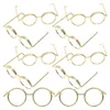 Opbergtassen 10 stks metalen bril bril Mini -zonnebrillen voor ambachten en poppen aankleden