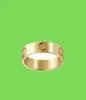 Titanium Steel Love Ring Women Men Promet Silver Gold Marifings pour les amants Bijoux Couple avec Dust Bag2583806