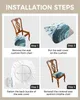 Chair Covers Marbled Ink Fluid Gradient Elasticity Cover Office Computer Seat Protector Case Home Kitchen Dining Room Slipcovers