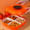 Plates Creative Persimmon Shaped Snack Page With Lock 4 Fack Avtagbar mutter Candy Storage Box For Home Table Organizer