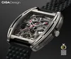 CIGA Design Z Series Titanium Case Automatic Mechanical Wristwatch Silicone Modiece مع حزام جلدي واحد لـ LJ204605133