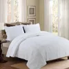 Sängkläder set Cotton El Quilt Set Filling Däcke Cover White Double Quilted King Size Bed Bread Summer Filt