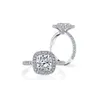 Lesf Bridal Jewelry 925 Sterling Silver For Women Pierścień 3 CT CUSHION CUT SYNTETYCZNY Diamentowy Prezent Wedna J011225931442004334