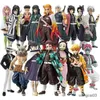 Action Toy Figures Demon Slayer GK Anime Figures Tanjirou Nezuko Zenitsu Giyuu Muichirou Modèle Kimetsu no Yaiba Action Figures Toys Gift for Kids