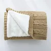 Blankets Knitted Blanket Soft Warm Handmade Throw For Bedroom Thickened Bed Cover Portable Office Nap Home Decoration