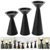 Candle Holders 3 Pcs Tabletop Candlestick Set Delicate Base Desktop Decor Creative Candleholder Wedding Pillar Stand