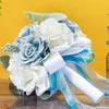 Decorative Flowers Exquisite Handheld Bouquet With Artificial Roses Amazing Bridal Enhances Your Wedding & Home Elegances L9BE