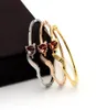 Bangle Fashion en acier inoxydable Meilleur bracelet animal de sexe en cristal rouge Couleur de l'or rose femelle Femme Femme Gift17971373