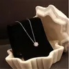 Colliers de pendentif coréens femmes mode 925 bijoux sterling bijoux incrusté diamant court collier clavicule gouttes de gouttes