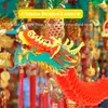 Decorative Figurines 2 Pcs Chinese Year Decoration Window Decorations Paper Dragon Plastic Spring Festival