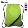 Backpack Navo String Backbag Portable Sportpack Drawstring Zipper Pocket Nylon Gear Bag Travel opslagtassen