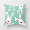 Pillow Pasen Cover Happy Decorations For Home Cartoon Eggs Decoratieve kussensloop 45x45cm Sofa -worpkast