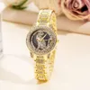 New Women's Diamond Necklace Set Hot Selling Leopard Element Quartz Watch