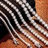 Partipris i Stock Sterling Sier Tennis Chain 2mm-5mm VVS Moissanite-halsband för fina smycken