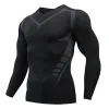 Magliette uomini sport maglietta fitness camicia da corsa veloce a secco a secco a compressione a maniche lunghe