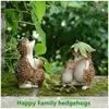 Dekorativa figurer Everyday Collection Mini Fairy Garden Decoration Hedgehog Animal Figurine Ornament Tablett Balkong Heminredning